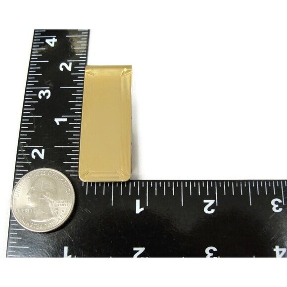Vintage Hayward Gold Tone Money Clip Engravable Men Wallet ID - Picture 9 of 9